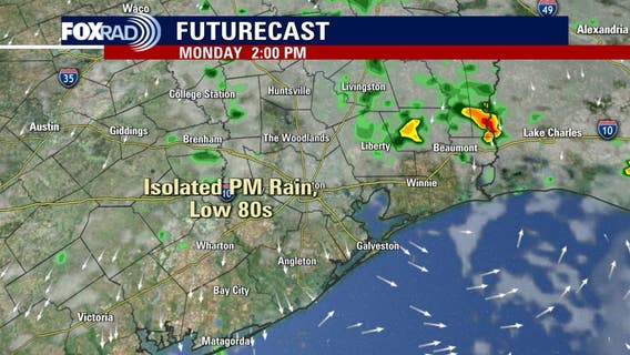 Houston weather: Isolated rain chances for Monday, warm week ahead