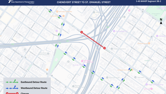 Houston traffic: US-59, SH-288 closures due to Alabama Street bridge demolition