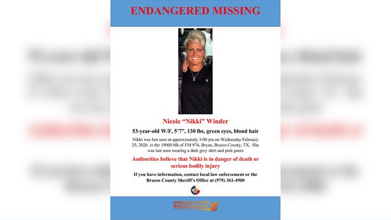 Nicole Winder missing: Blood found in driveway after Brazos County woman's disappearance
