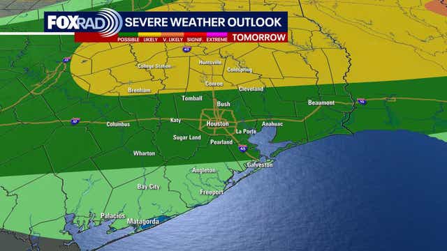 Houston weather: Scattered storms possible on Wednesday