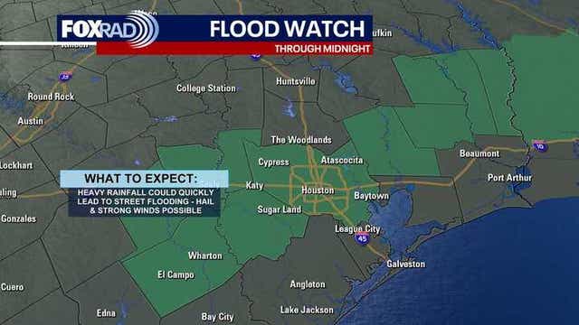 Houston weather: Flood Watch continues before clear, cool weekend