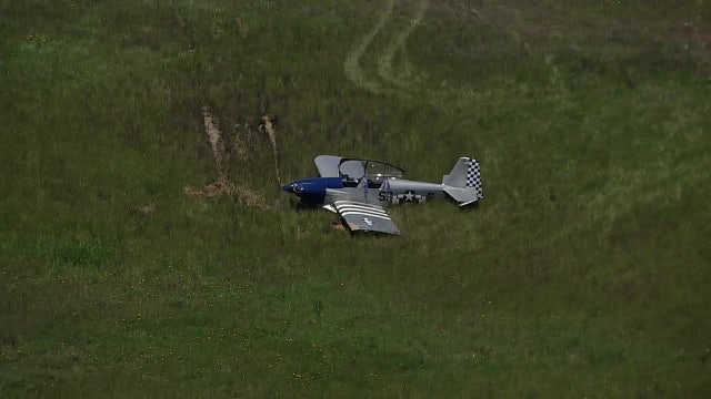 Plane goes off runway at Conroe-North Houston Regional Airport