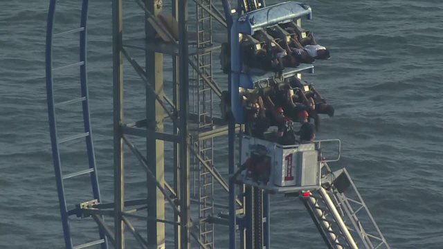 Galveston roller coaster: All passengers rescued after Iron Shark roller coaster gets stuck