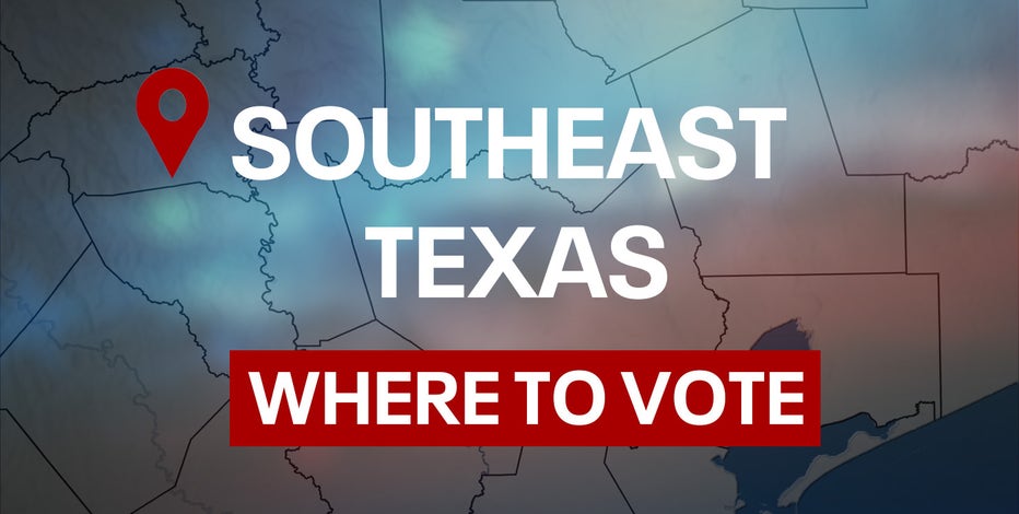 Voting locations in Southeast Texas