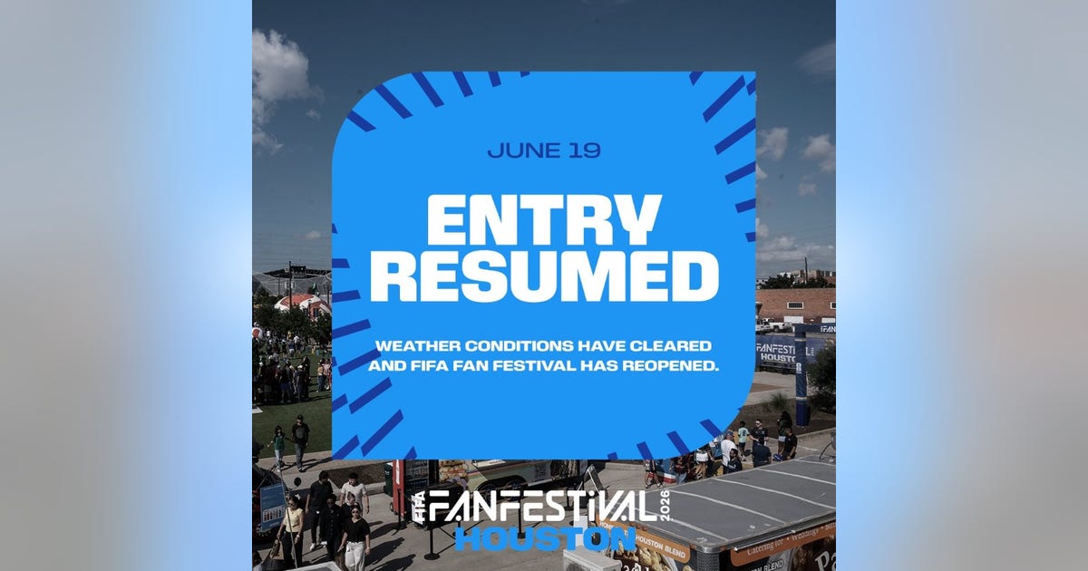 Houston Weather: Houston FIFA Fan Fest Reopens After Friday Pause