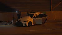East Freeway vehicle hit by airborne driver, 3 hospitalized