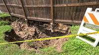 Growing sinkhole in Houston's Third Ward raising safety concerns for business owner, neighbor