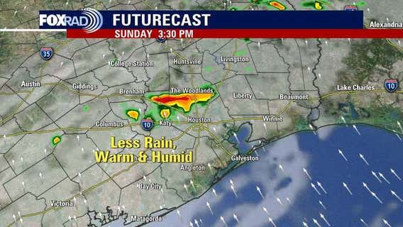 Houston weather: Less rain for Sunday