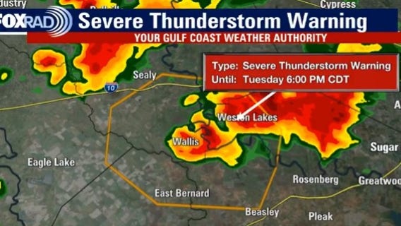 Houston weather: Severe Thunderstorm Warnings in effect for several Houston-area counties