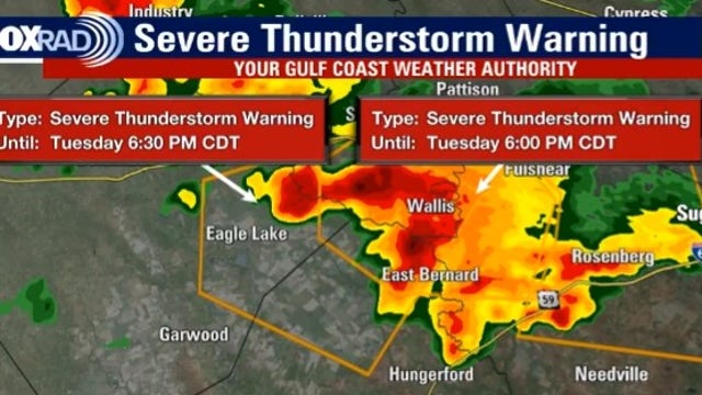 Houston weather: Severe Thunderstorm Warnings in effect for several Houston-area counties