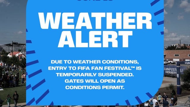 Houston FIFA Fan Fest shutting down due to weather