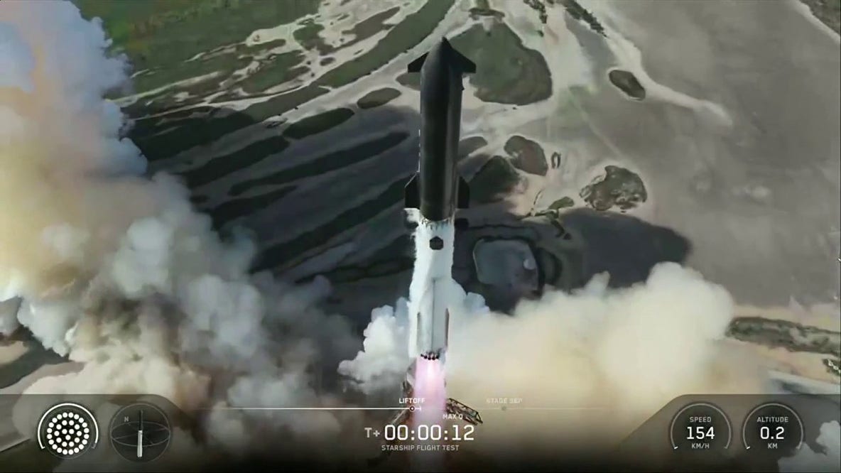 SpaceX's Starship blasts off from Starbase in Texas on 13th test flight