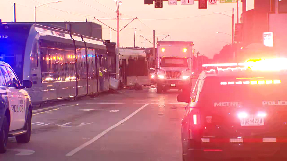 Houston Fire Department engine derails METRORail train near downtown