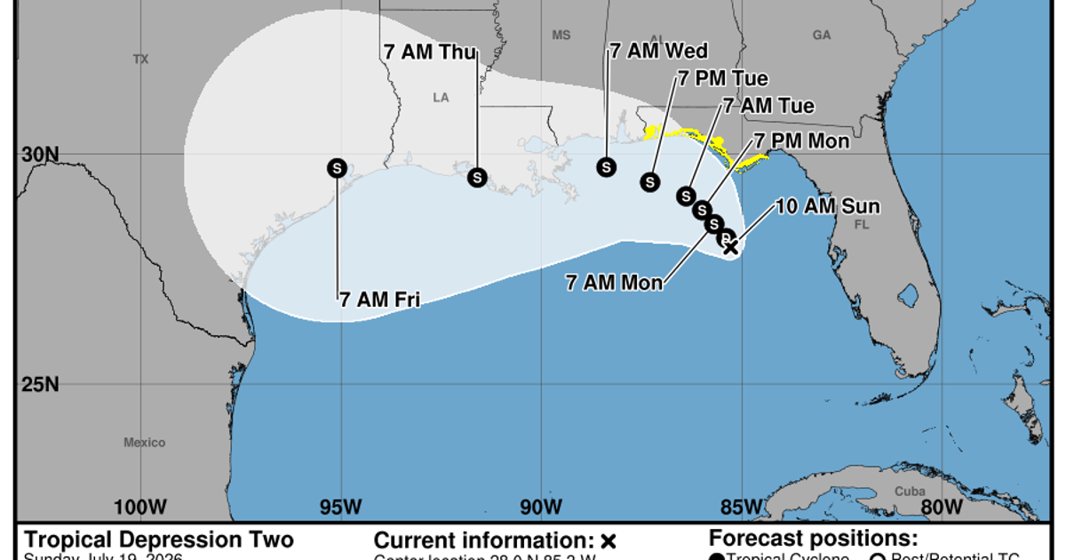 O Centro Nacional de Furacões alerta que a Depressão Tropical 2 pode atingir o Texas esta semana
