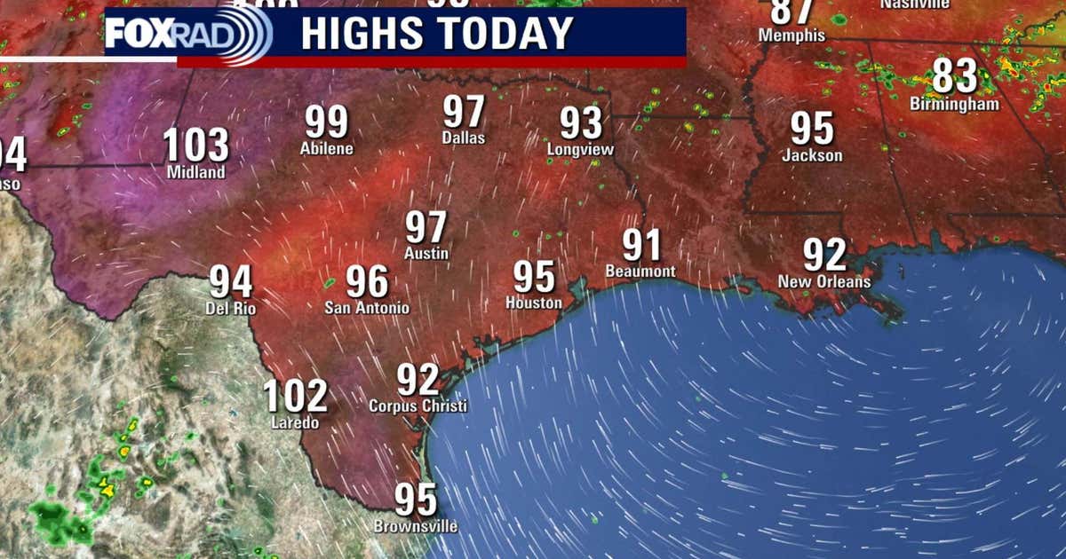 Houston weather: Heat wave builds Monday, triple digit heat possible this week