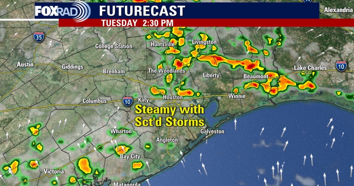 Houston weather: Scattered storm chances Tuesday, highs in 90s