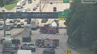 Lanes reopen after 18-wheeler hits East Freeway bridge