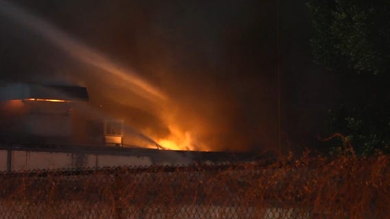 Firefighters battle 2-alarm fire at abandoned Houston school