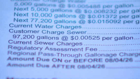 Magnolia woman questions $2,327 Aqua Texas water bill showing 97,200 gallons of usage