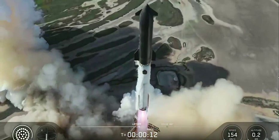 SpaceX's Starship blasts off from Starbase in Texas on 13th test flight