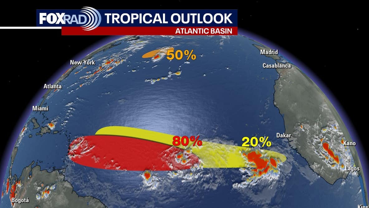 Houston weather: Wednesday isolated rain chances; tropical wave in Atlantic