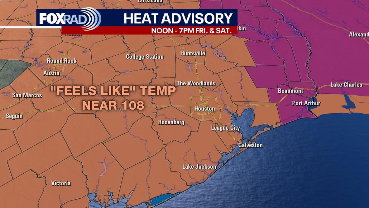 Houston weather: Heat advisory continues Friday, small weekend rain chances