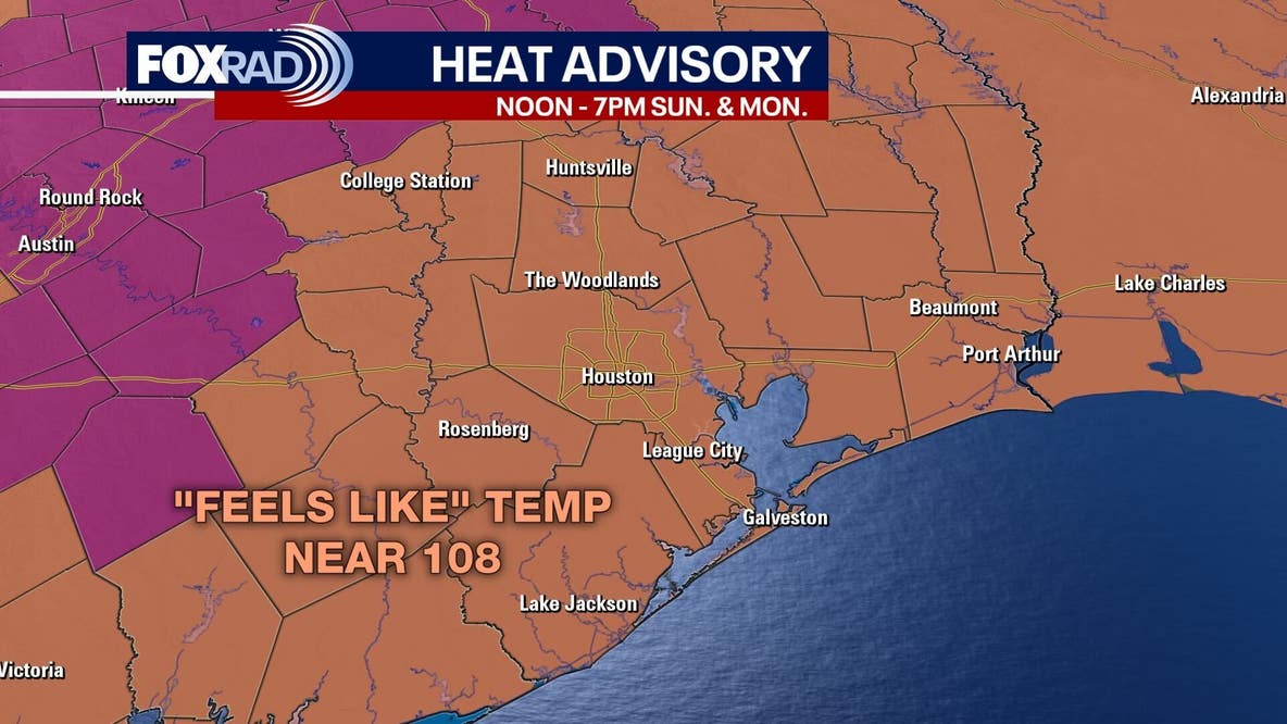 Heat Advisory extended for Southeast Texas as heat index values reach 110 degrees
