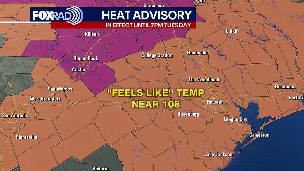 Houston weather: Heat advisory extended through Tuesday