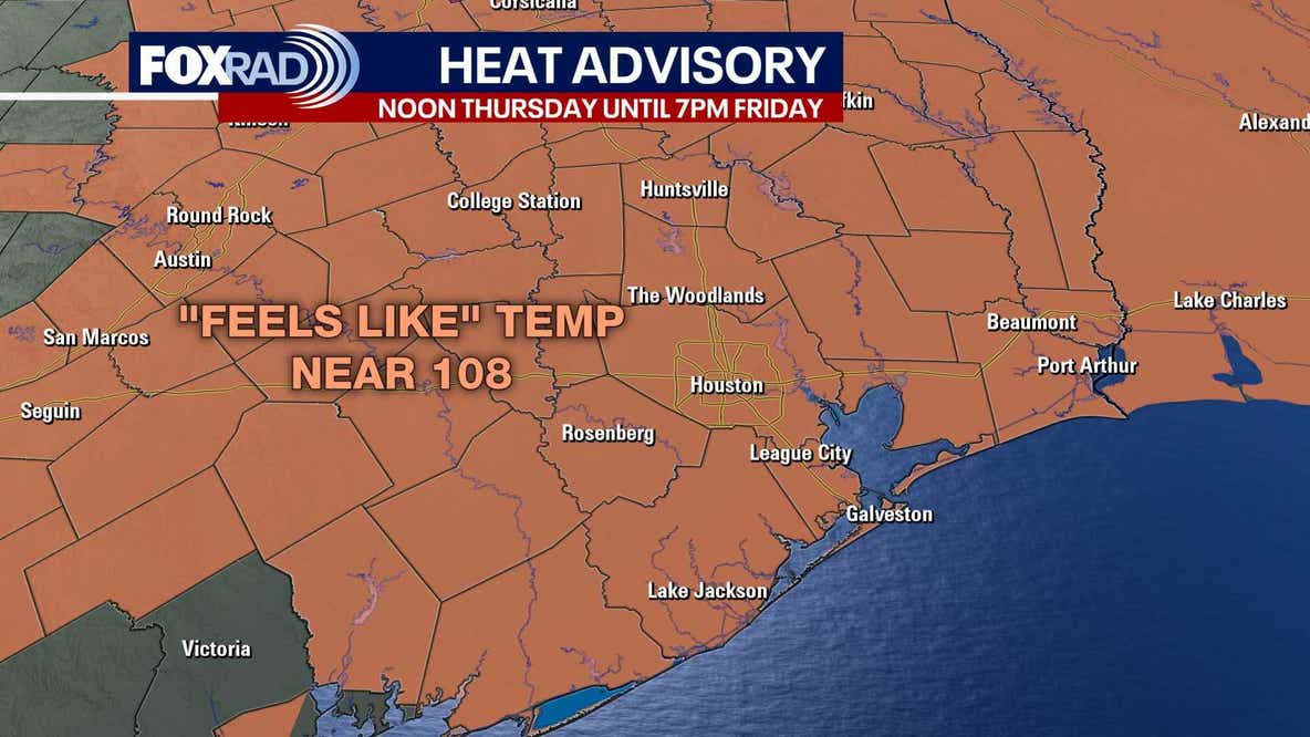 Houston weather: Heat advisory in effect Thursday