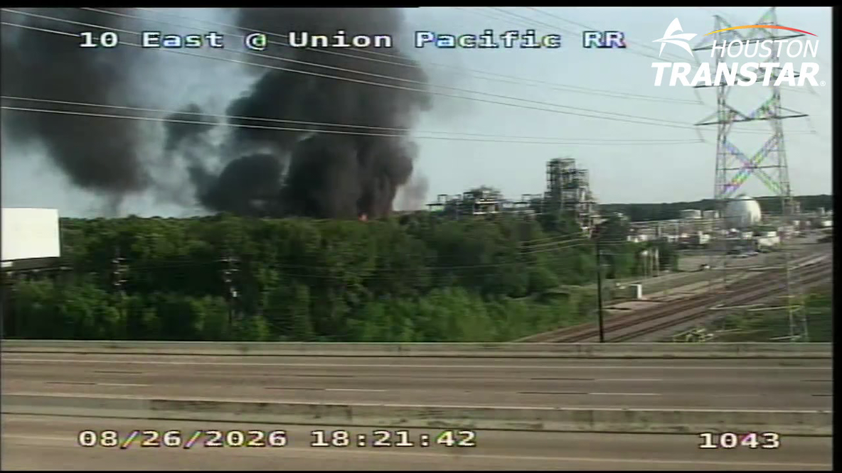 Baytown fire: Large plume of black smoke, fire seen following 'process upset' at facility