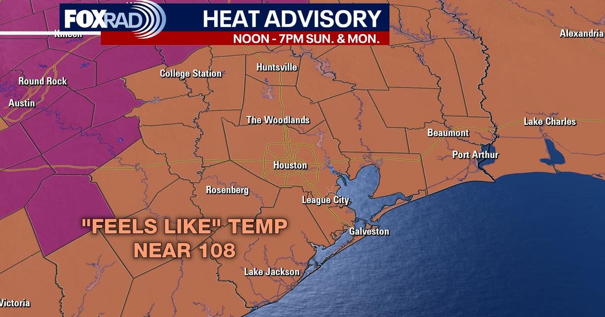 Heat Advisory extended for Southeast Texas as heat index values reach 110 degrees