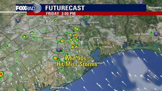 Houston weather: Humid Friday with chance of scattered storms