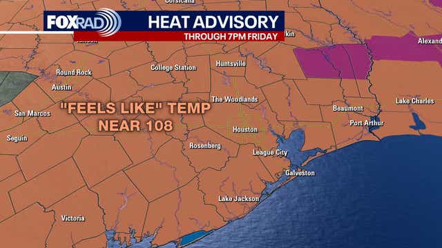 Houston weather: Heat advisory to continue through Friday