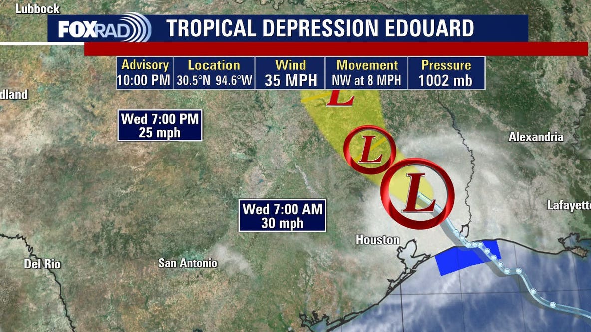 Tropical Storm Edouard tracker: Houston impacts, path, forecasts