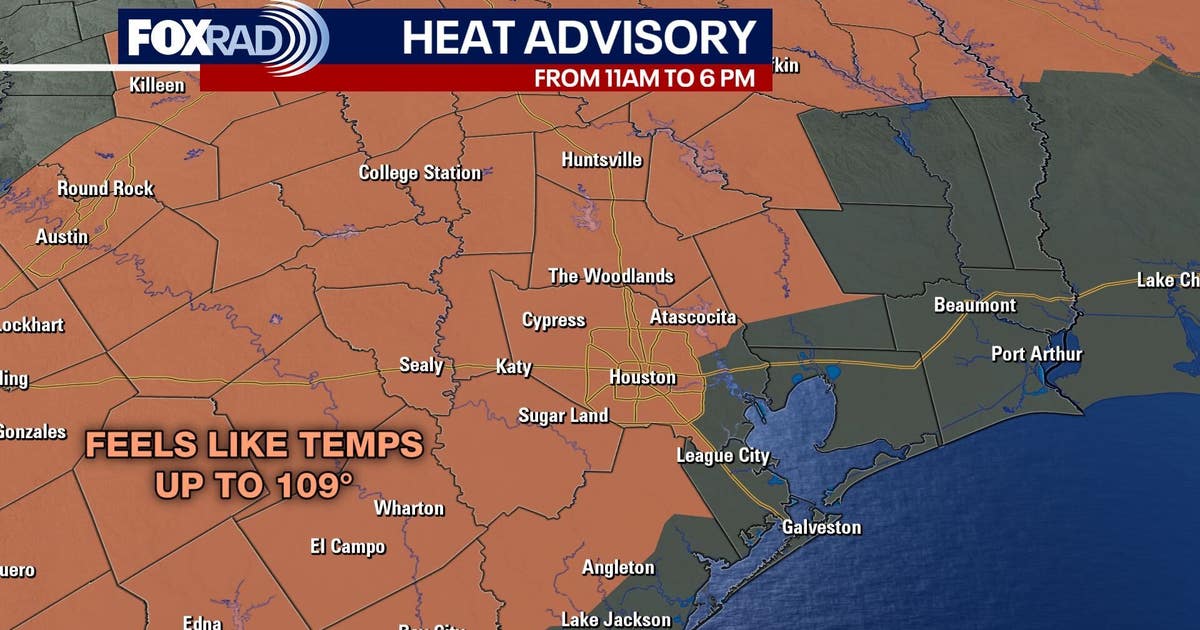 Heat Advisory issued for Houston area as hot temperatures and spotty storms persist