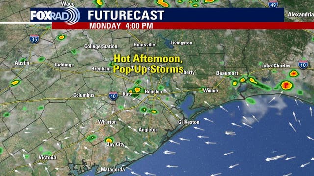 Houston weather: Hot, humid Monday; isolated rain chances this week
