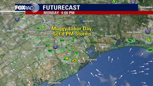 Houston weather: Muggy Labor Day, storm chances this week