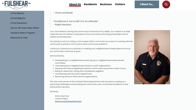 Fulshear Police Chief relieved of duty following allegations of misconduct