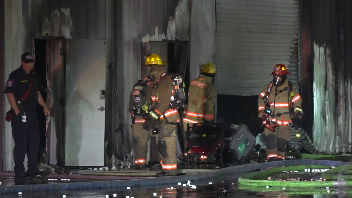 Harris County fire marshals investigate fire at cleaning supply warehouse