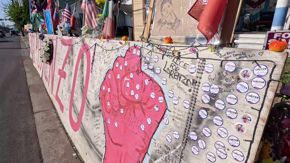 'I Voted' stickers at Houston memorial carry message of unity after ICE incidents