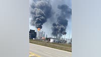 Flaring seen at INEOS Chocolate Bayou plant in Alvin