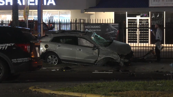 Houston police stop ends with chase, rollover, one seriously injured