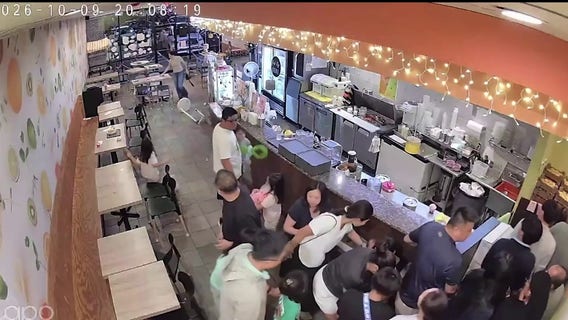 Surveillance video captures people running for safety after shooting in Houston's Chinatown