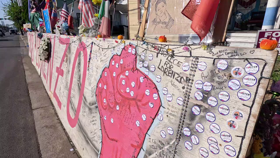 'I Voted' stickers at Houston memorial carry message of unity after ICE incidents