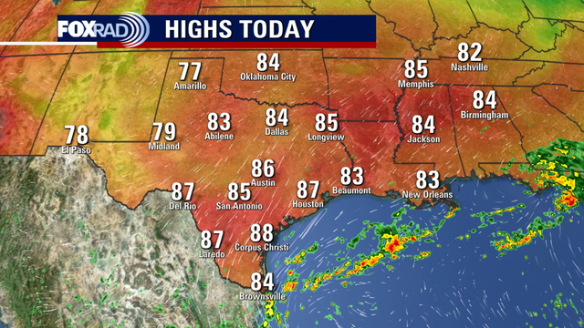 Houston weather: Warm Monday in the 80s, tropical depression chances in the Gulf