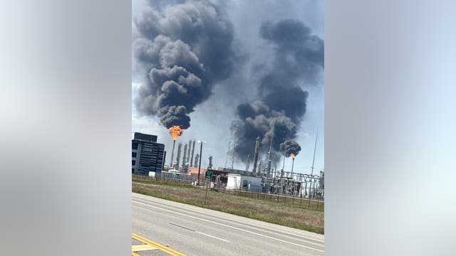 Flaring seen at INEOS Chocolate Bayou plant in Alvin