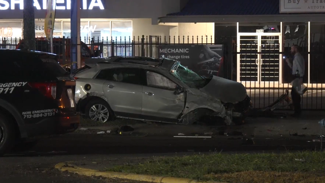 Houston police stop ends with chase, rollover, one seriously injured