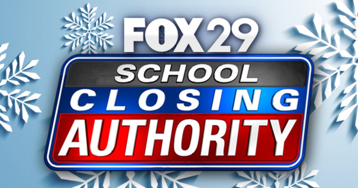 School Closings: Area schools close ahead of snowy Monday | FOX 29 ...
