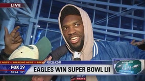 76ers' Joel Embiid celebrates Eagles' Super Bowl victory on FOX 29