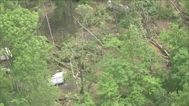 NWS confirms EF-1 tornado briefly touched down in Tinicum Township Sunday